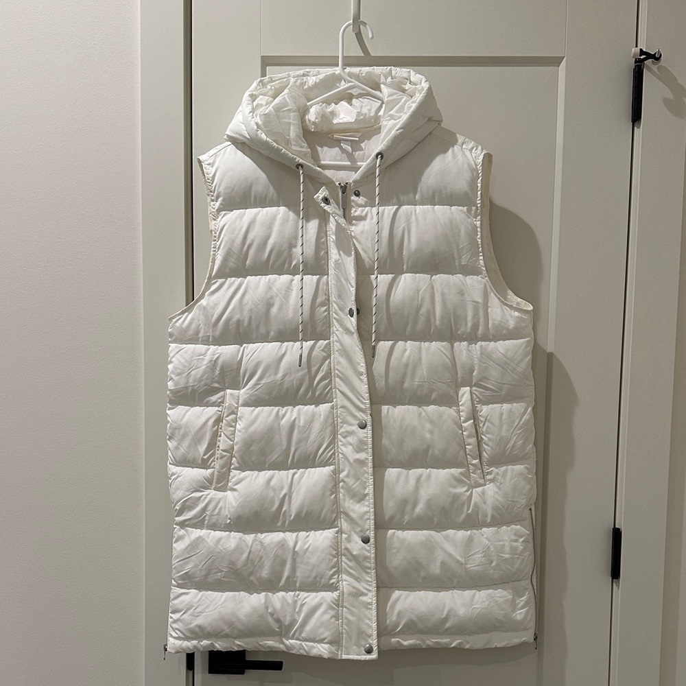 Zella White Puffer Vest